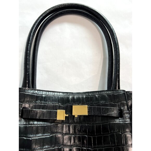 DeMellier Black Croc-Embossed Tote - Picture 3 of 8